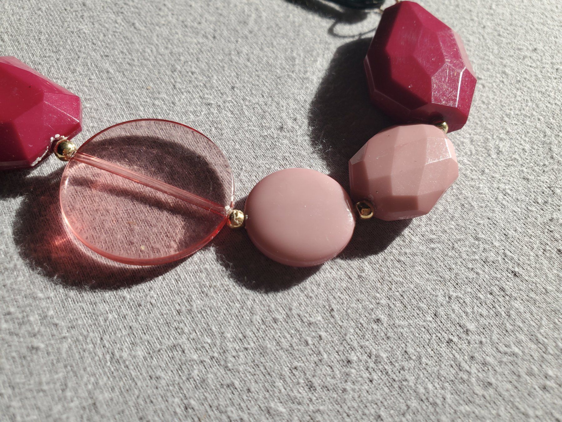 Catenine: Collier fantaisie rose – Usato da Rennaz venduto da La_malle_du_dauphin 5
