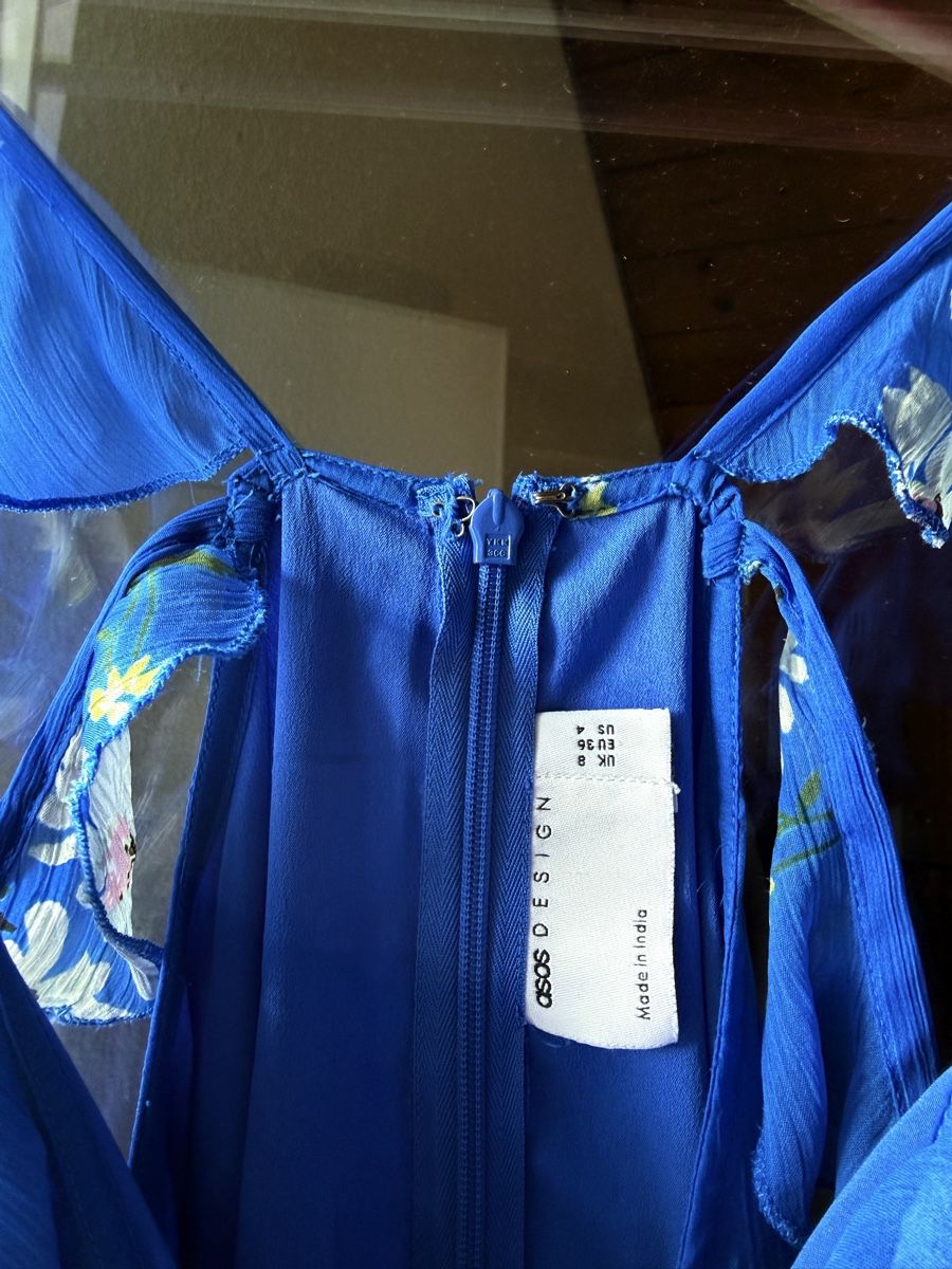 Asos Vestiti: Blue Floral Ruffle Maxi Dress – Nuovo (secondo la descrizione) da Zürich venduto da BettinaMarie2308 6