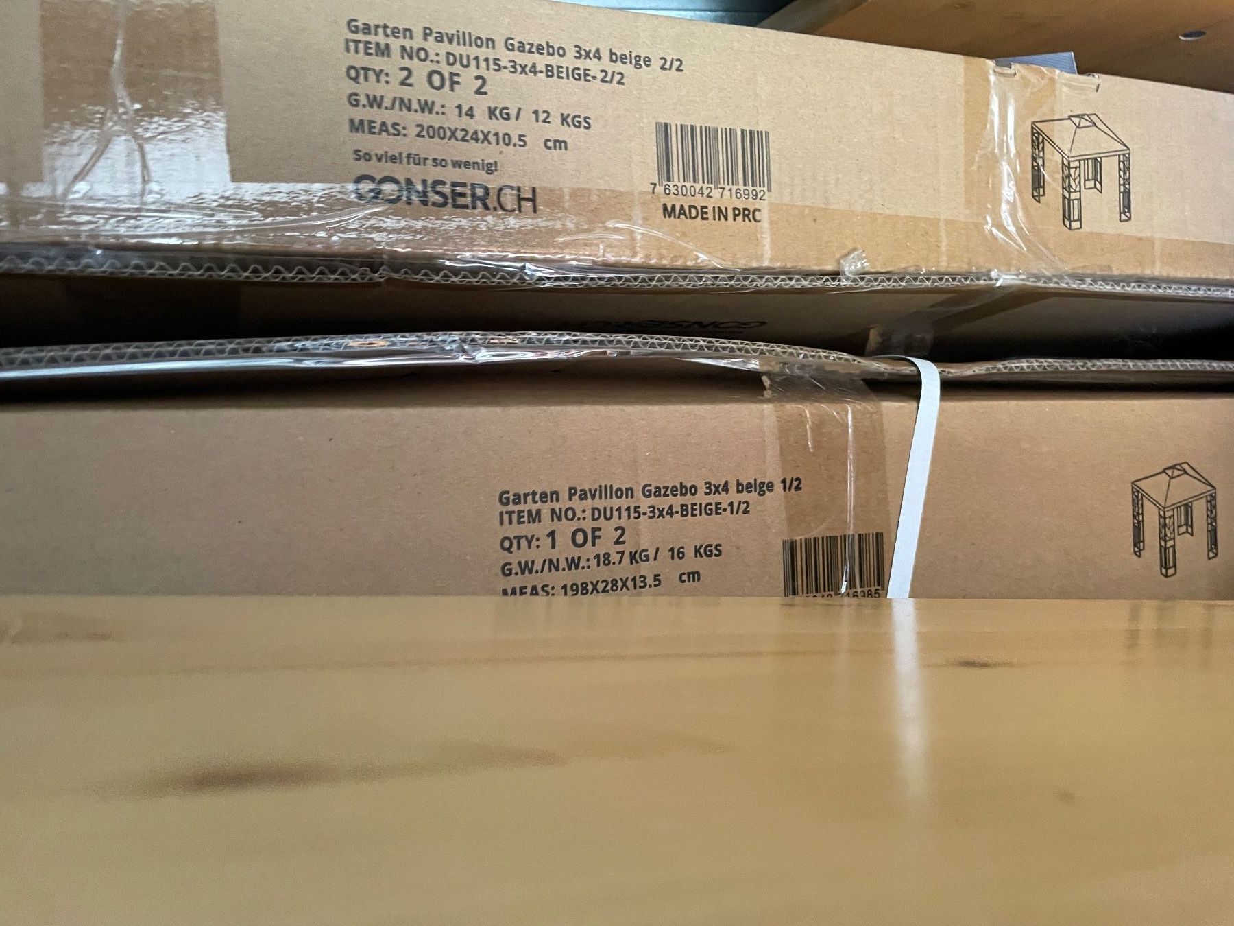 Gonser Tende & Padiglioni: Garten Pavillon 3x4m, Beige, neu, original verpackt. – Nuovo e nell'imballaggio originale da Brunnen venduto da ysi_g8tr 1