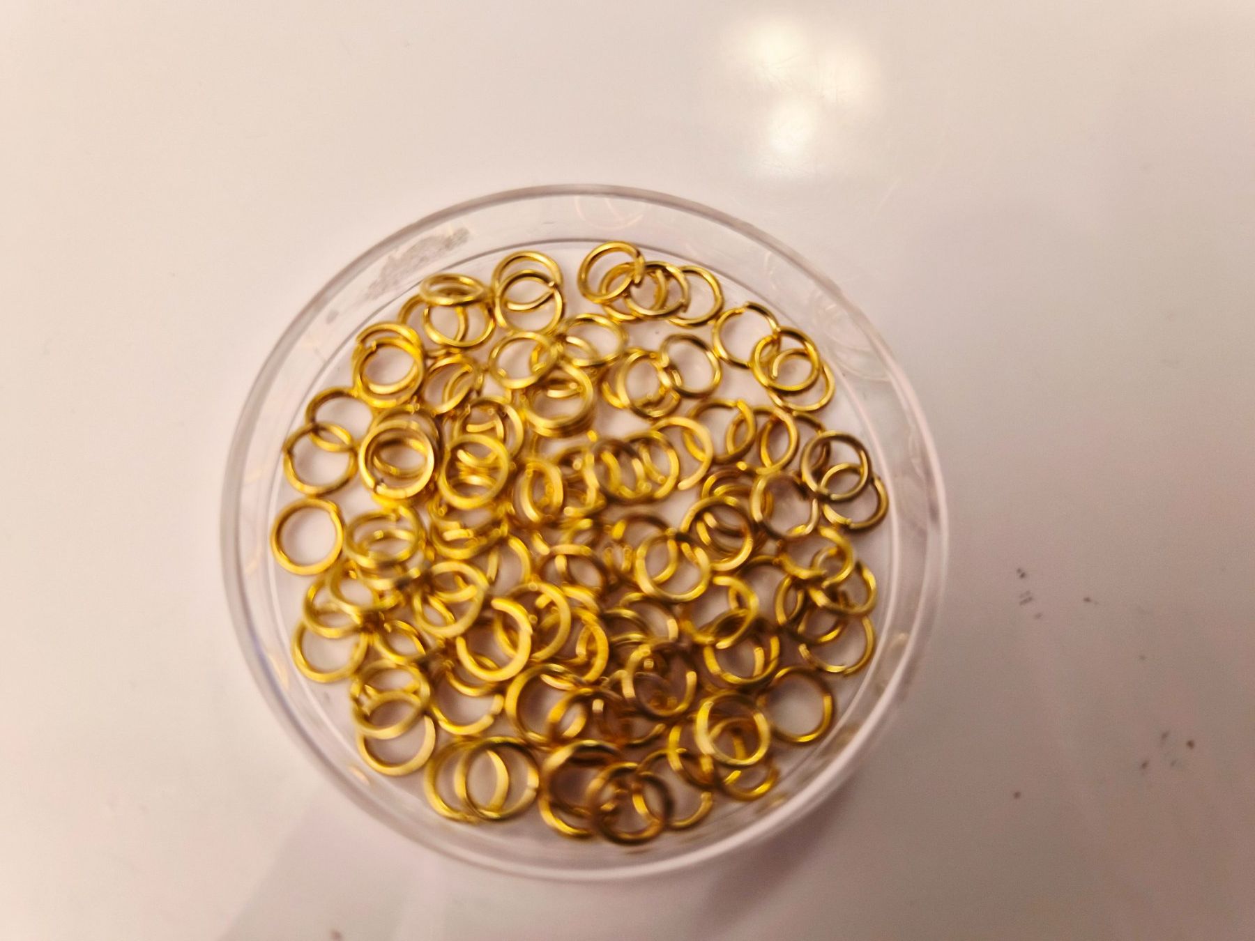 Perle (finte): Spaltringe 4mm 100 stück gold – Nuovo e nell'imballaggio originale da Dietikon venduto da Eleda
