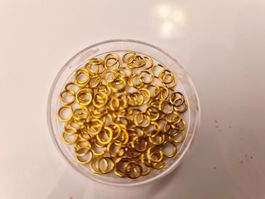 Spaltringe 4mm 100 stück gold