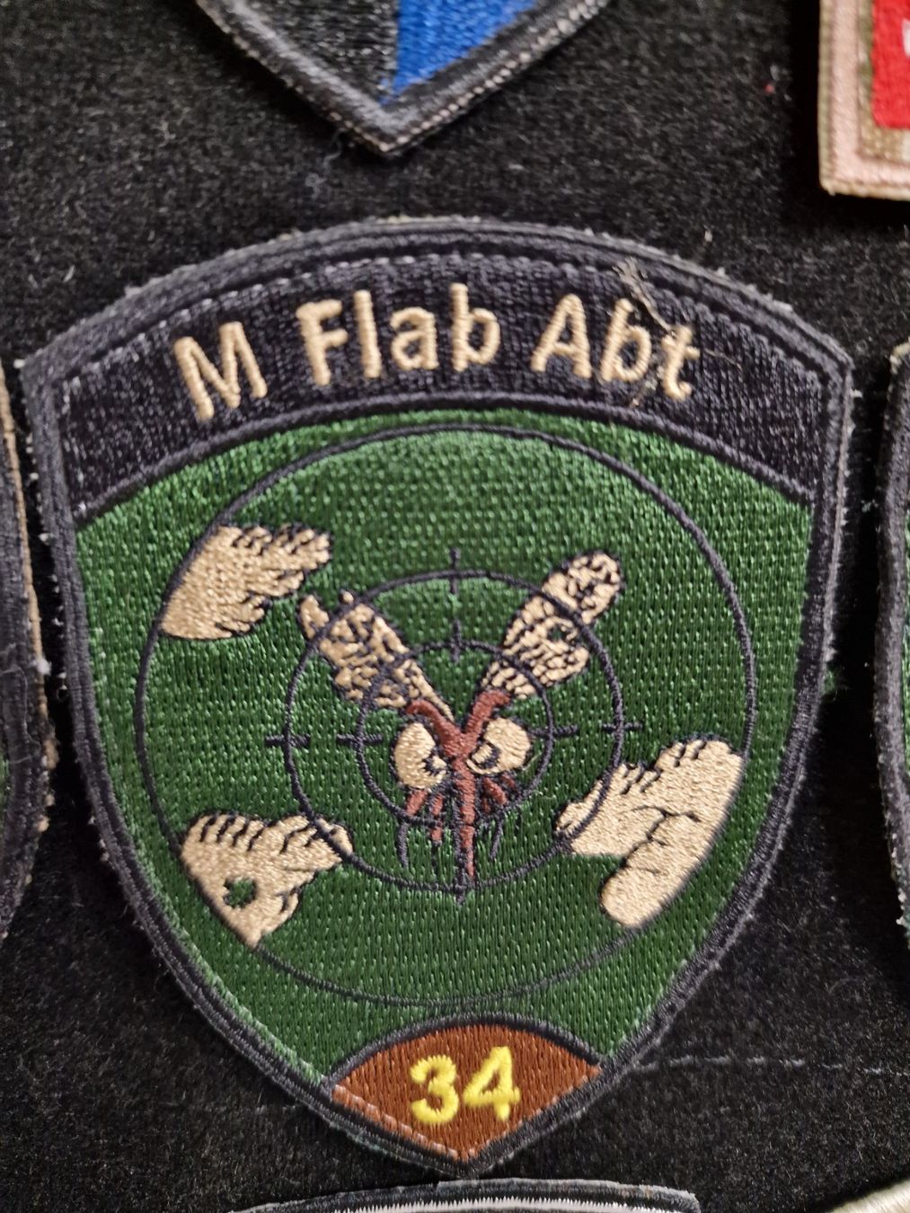 Schweizer Armee Placchette & Badge: Original Armee Badge der MFlab Abt 34 – Usato da Villmergen venduto da Markus_Selina_Store