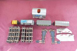 antik Biller Bahn Lokschuppen+Autotransporter+Ölwagen usw.