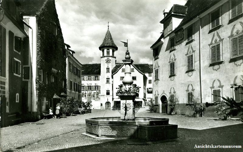 Cartoline postali: Meienfeld - Städtliplatz + c1950 – Usato da Emmenbrücke venduto da teestube