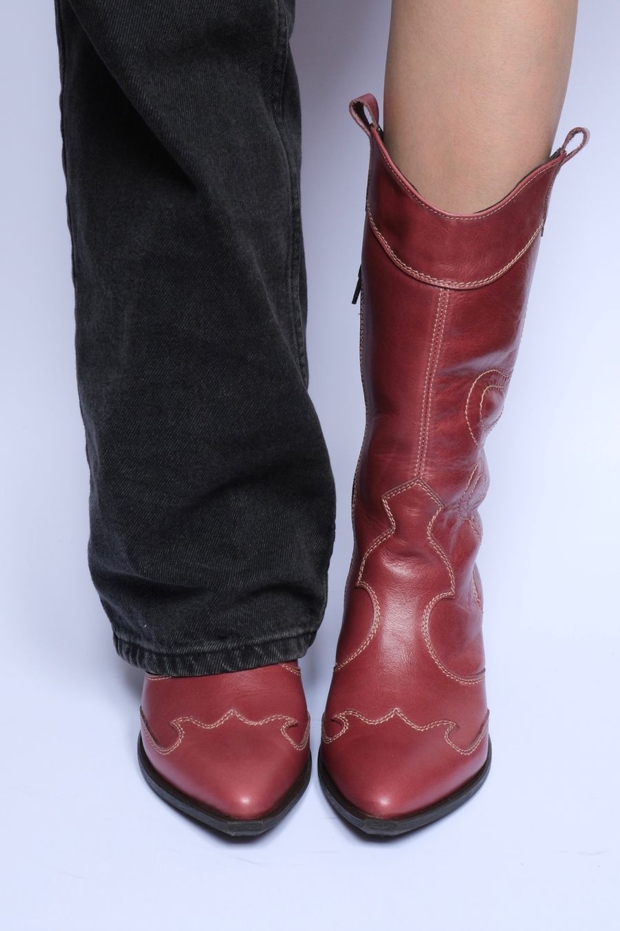 Scarpe da donna: Leather Cowboy Boots – Usato da Pfäffikon SZ venduto da str_s55r 2