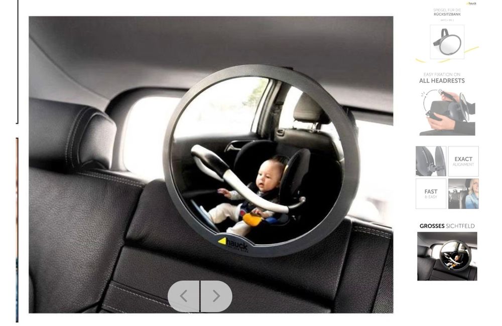 Spiegel für Reboarder/ Rücksitzspiegel für Baby/ Sicherheitsspiegel
