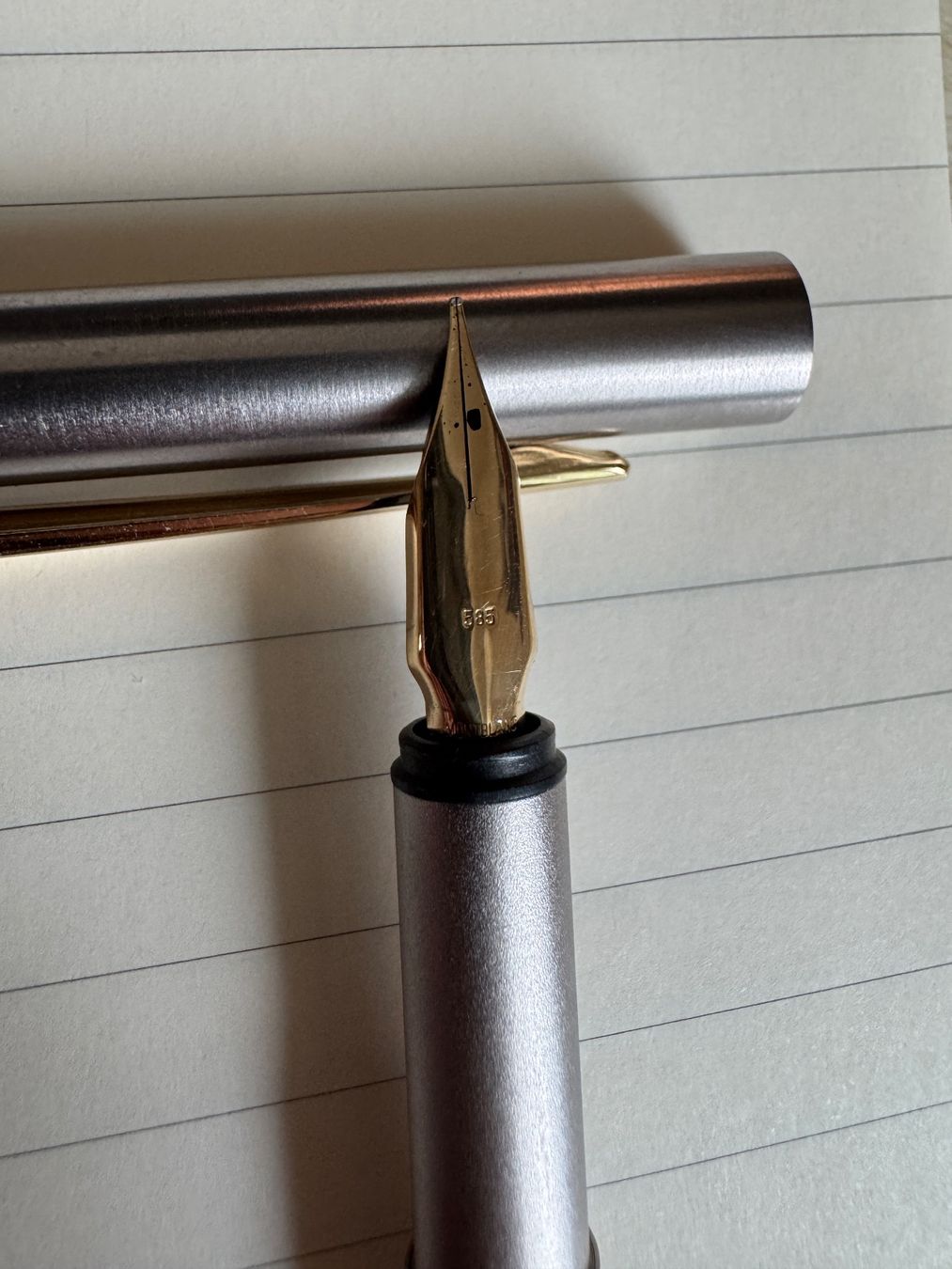 Montblanc Penna & Evidenziatori: Montblanc Noblesse, Silber, Goldfeder – Usato da Olten venduto da Alpaccka 1