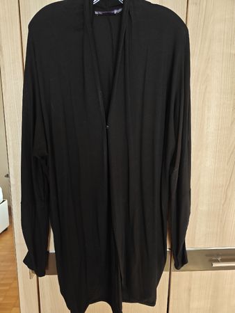 Strickjacke Queen Mum schwarz lang Grösse L guter Zustand