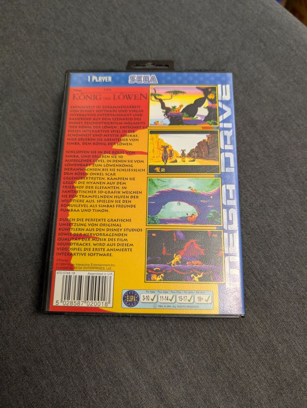 Jeux: Der König der Löwen Sega Mega Drive – D'occasion à Giubiasco par Ticinerd 1