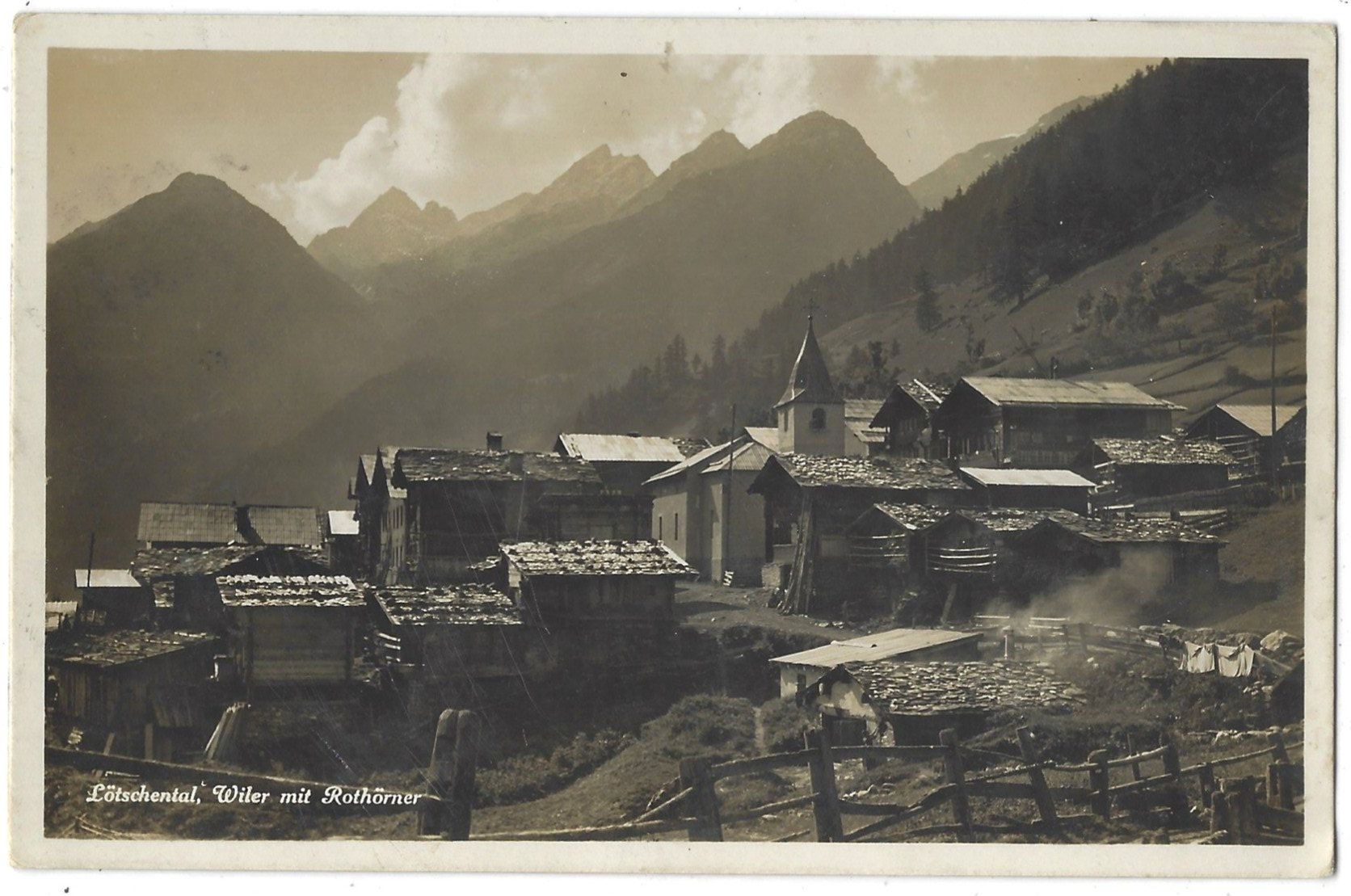 Cartoline postali: Lötzschental,  Wiler  mit  Rothörner – Usato da Bütschwil venduto da Jackson1A