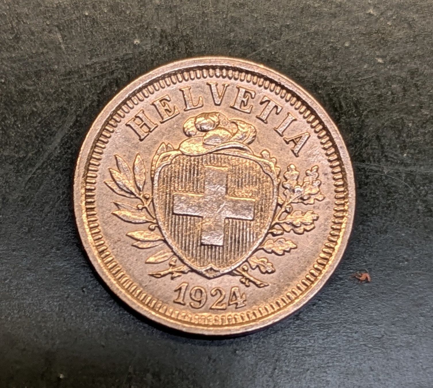 Tutti le monete: 1 Rappen 1924 (Bronze) – Usato da Zetzwil venduto da Spitz70