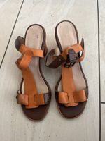 Pasito Sandalen, Gr. 38, Echtleder, Braun/Orange, Top!