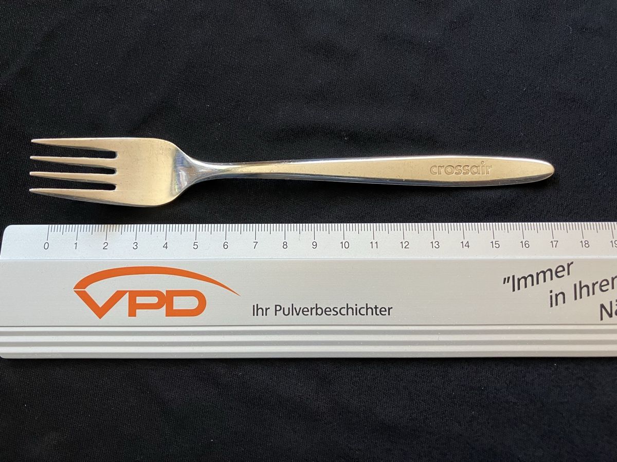 Set di posate: 6 x Crossair Desert forks Silver plated – Usato da Zürich venduto da Classic_Collection_Zurich 1