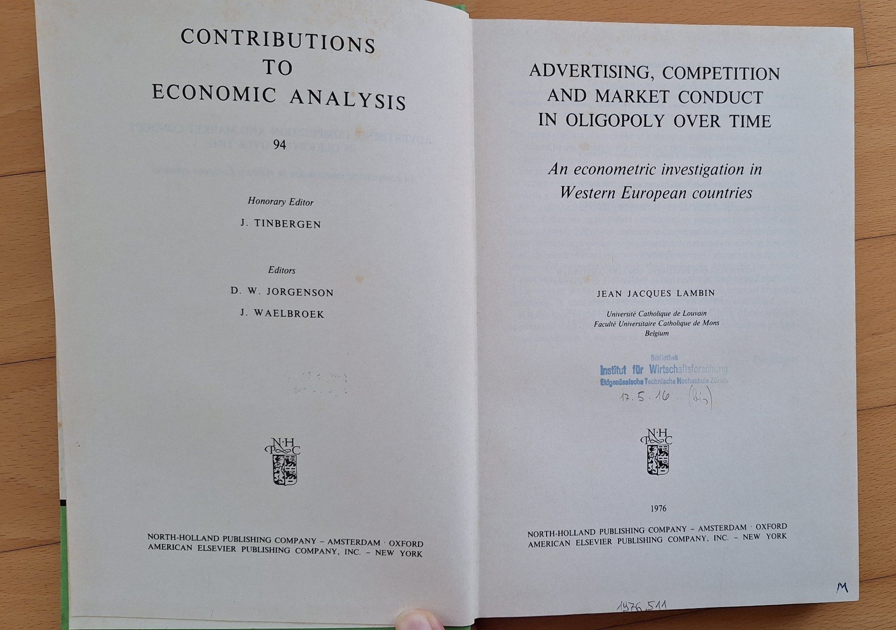 Bücher: Wirtschafts-Buch: Contributions to economic analysis – Neu (gemäss Beschreibung) aus Urdorf von Jeani_ 8