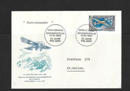 1963 Gedenkpostflug nach St. Gallen