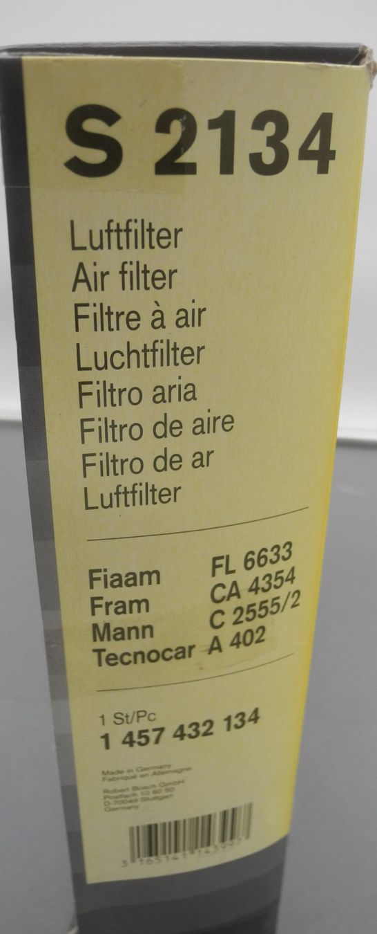 Bosch Ventilazione: Bosch Luftfilter S2134 für Oldtimer, Nr. 85b – Nuovo e nell'imballaggio originale da Kottwil venduto da Crazyrolf 2