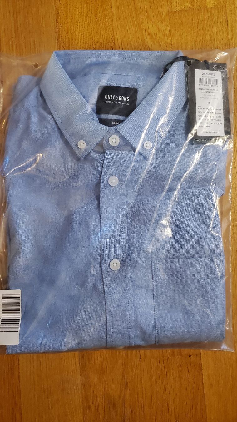 Hemden: Hemd hellblau Gr M Slim Fit - Neu – Neu und originalverpackt aus Uster von lof_2xmz