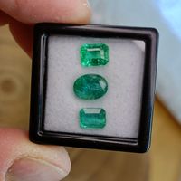 3.245 ct SMARAGD EMERALD Edelstein Set, 3 stk, minor Oil 