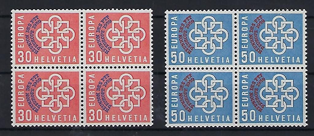 Tutti i francobolli: Werbemarken 1959 Viererblocks postfrisch   14558 – Usato da Lunden venduto da Animus999