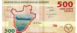 Burundi 500 Francs 2018 P-50 Krokodil UNZ Serie AF Nr.1