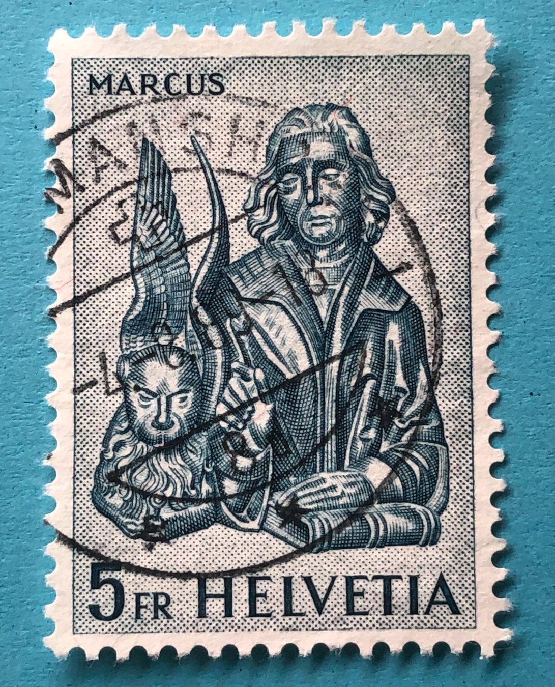 Tutti i francobolli: Nr.382 Evangelisten Markus Stempel     – Usato da Aarau venduto da Billa007