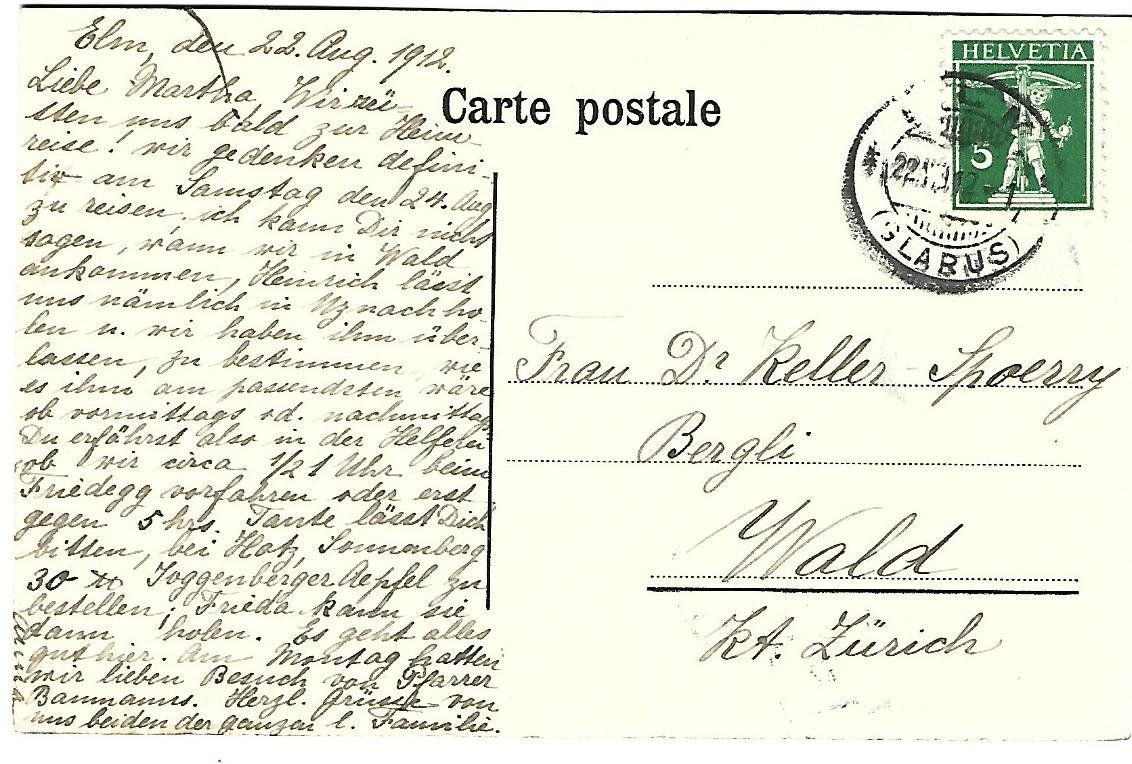 Cartoline postali: Elm gegen die Sardona GL – Usato da Wetzikon ZH venduto da Brulu100 1