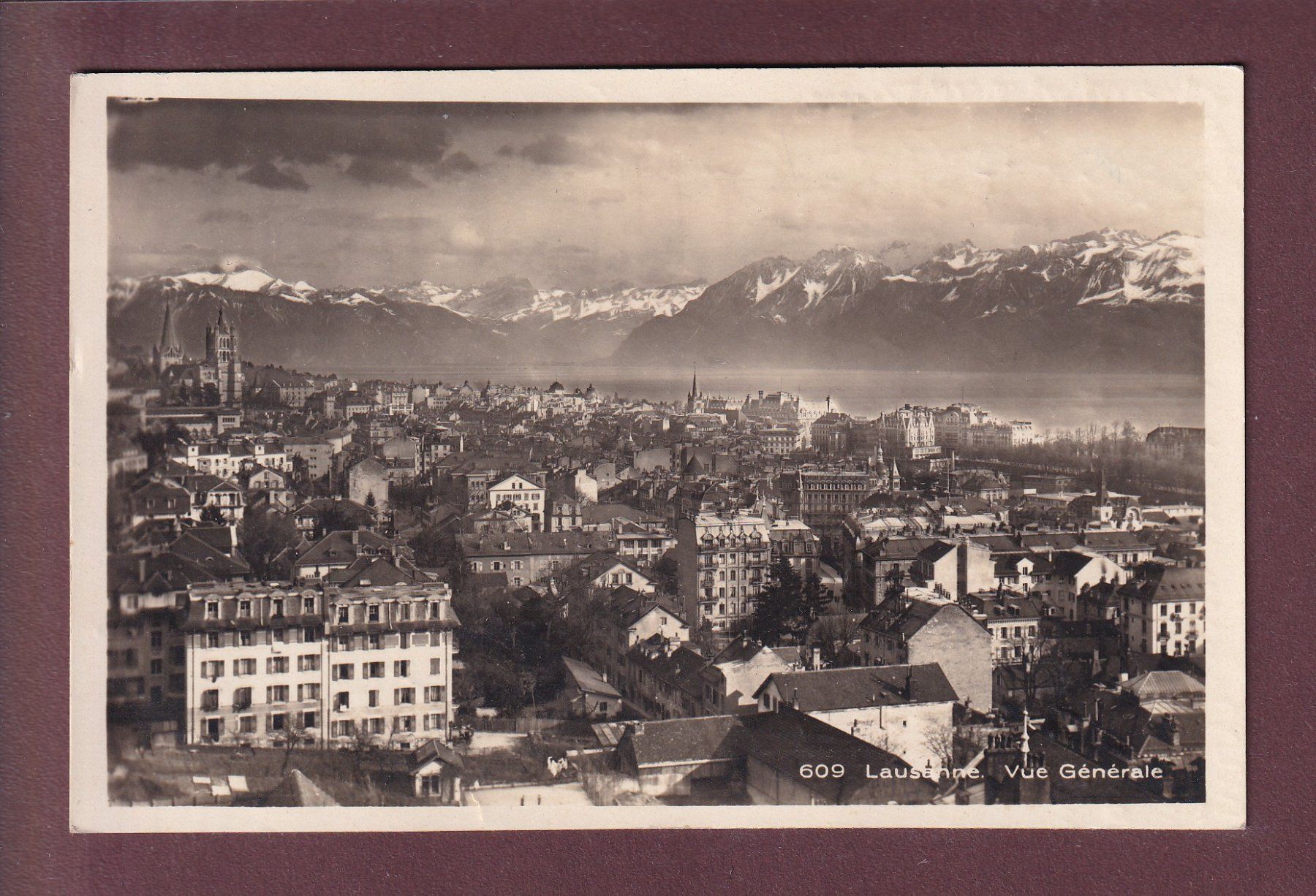 Cartoline postali: LAUSANNE - Vue partielle - 1930 – Usato da Pully venduto da nicecards