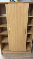 Schrank Buche Optik mit Schiebetüren und Fachböden guter Zus