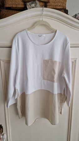 COS Shirt Pullover Gr. L 96% Baumwolle Beige