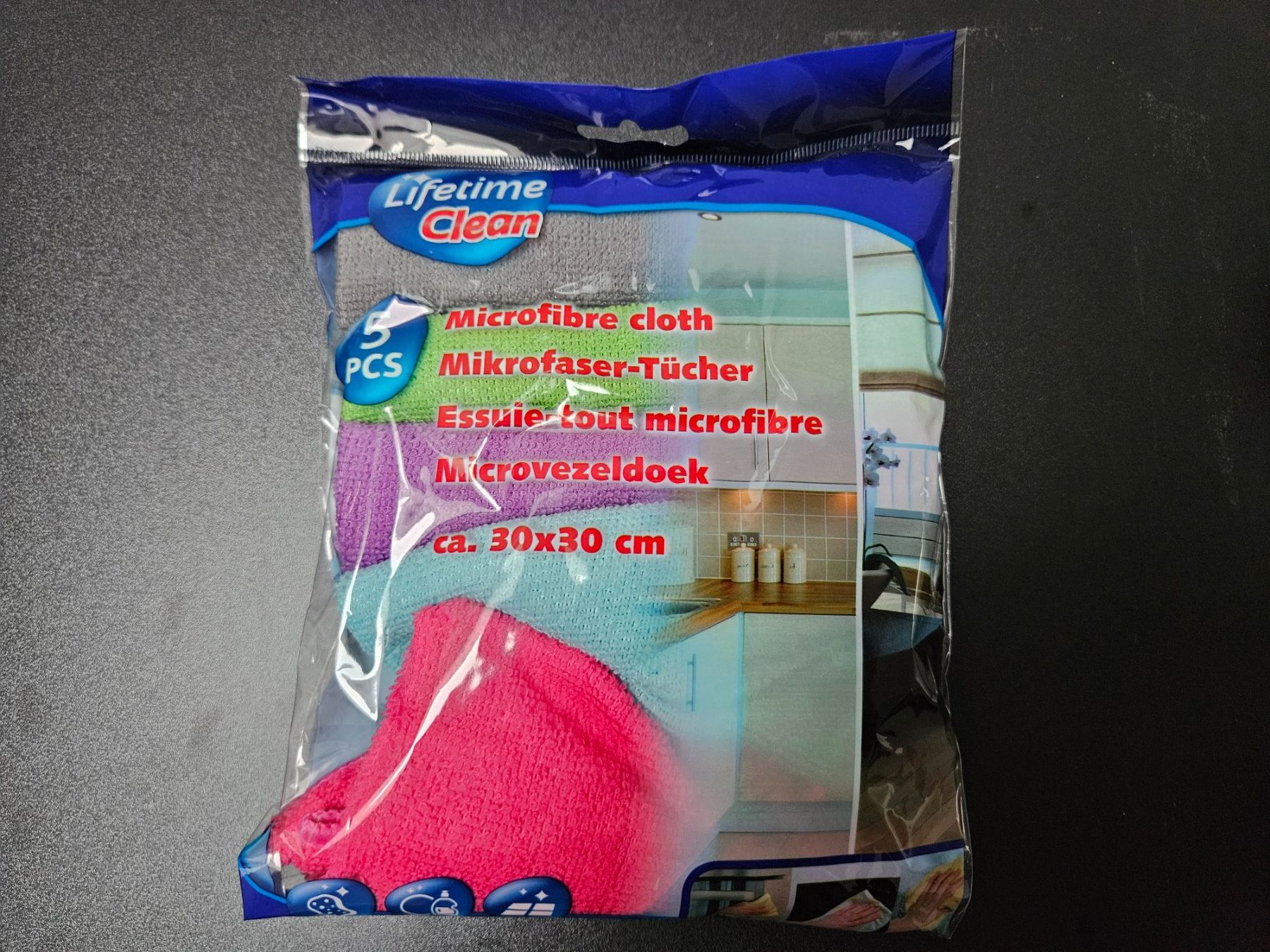 Sonstige Pflegeartikel: Neu - Microfaser-Tücher 5Stk. 30x30cm – Neu und originalverpackt aus Dagmersellen von Jarsetz_Restposten