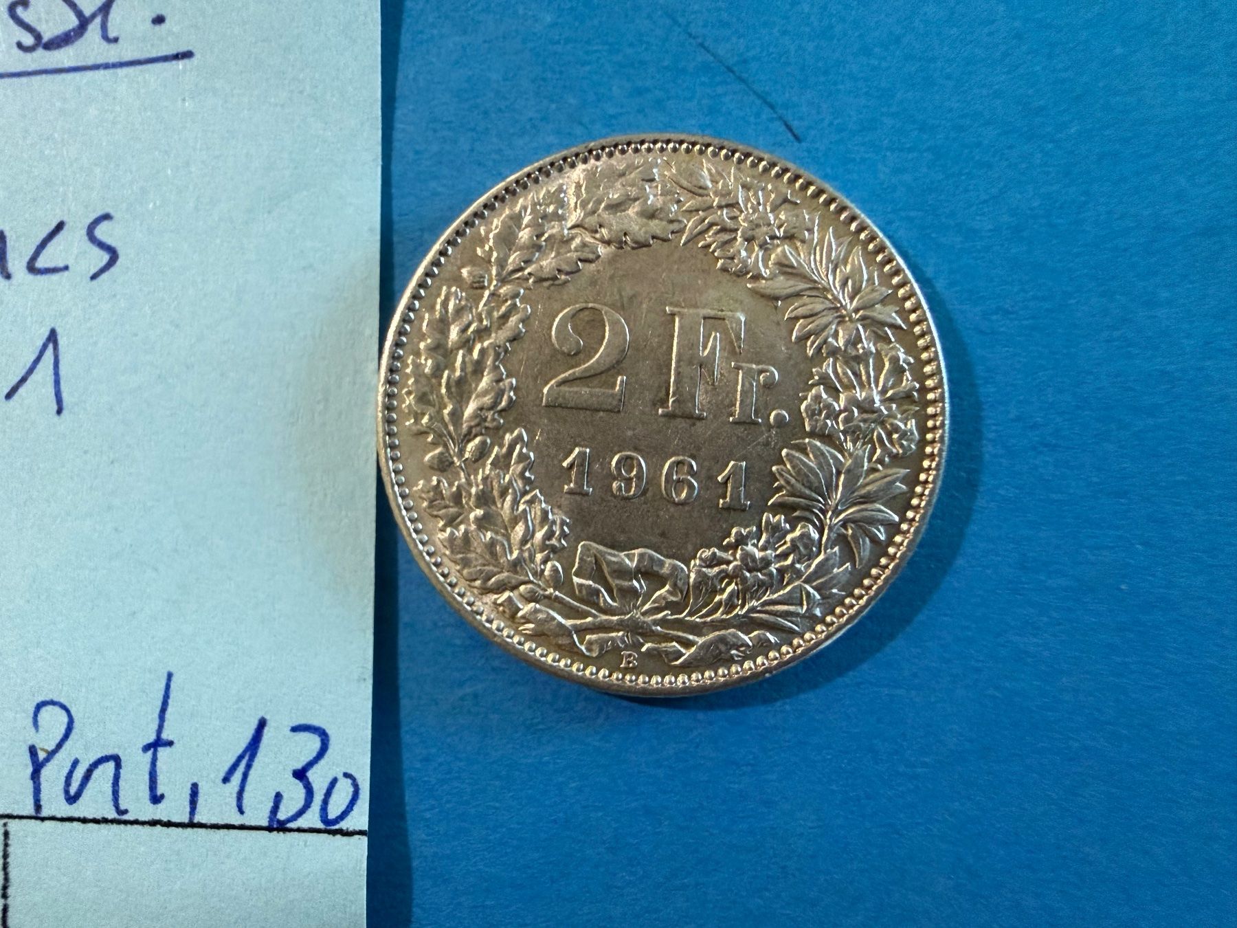 Tutti le monete: SUISSE : 2 FRANCS 1961 - SUPERBE – Usato da genève venduto da GEnumist 1