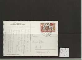 timbre carte postale Zermatt avec B13