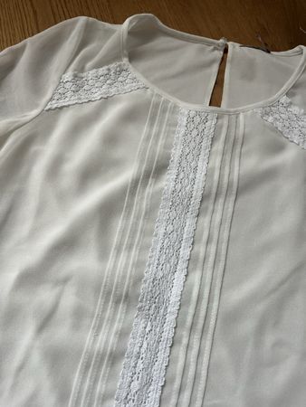 2er Set Damen Bluse mit Stickerei, Boho + Streifen - 36/S