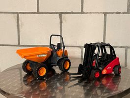 Spielzeug Bagger und Stapler AUSA Linde guter Zustand