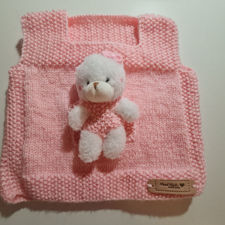 Babyweste mit Teddy handgemacht