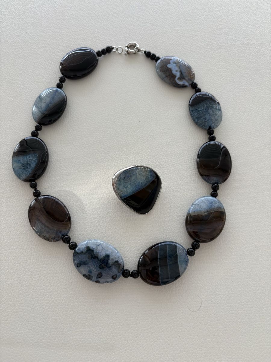 Altri gioielli: Agate necklace and ring – Usato da Lausanne venduto da oyu_hgg5 1