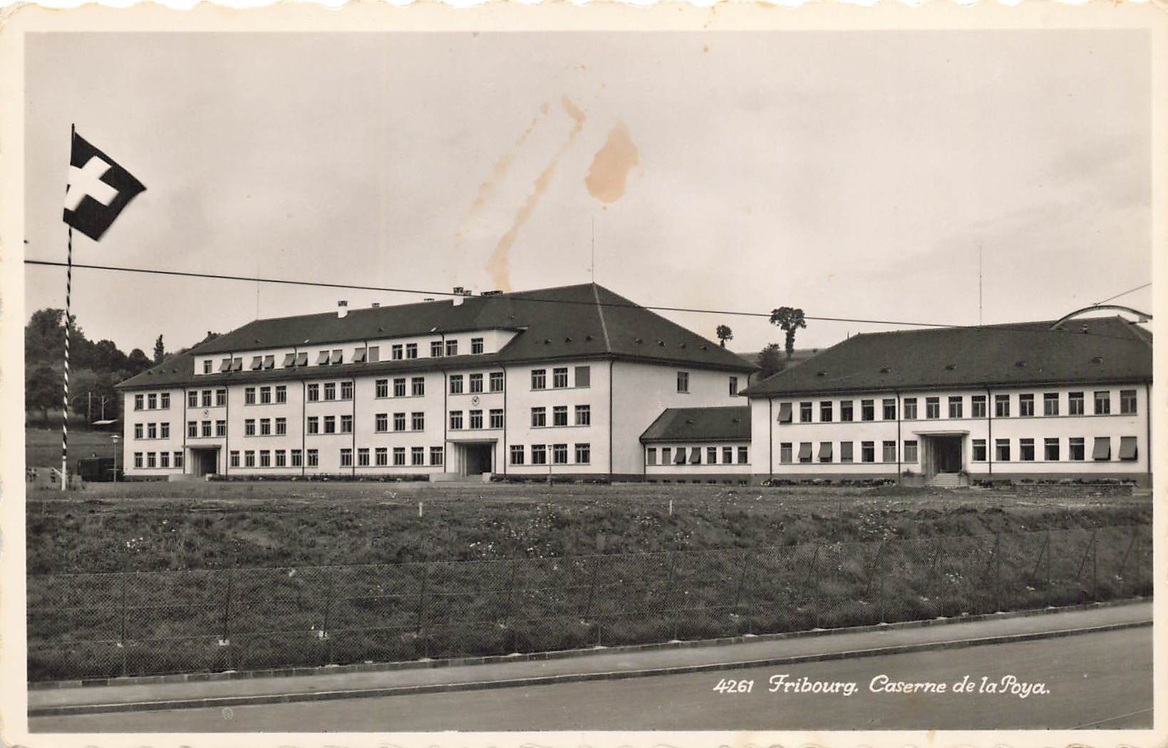 Cartoline postali: Fribourg caserne de la Poya – Usato da Biasca venduto da Blenio71
