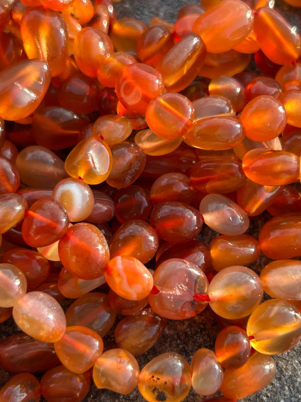 Pietre preziose: Strang echte carnelian 6-8 mm – Nuovo e nell'imballaggio originale da Niederrohrdorf venduto da Ytobi 1