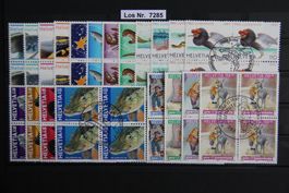 PJ 1995-99 Serien Viererblöcke ET gestempelt        Los 7285