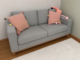 Sehr schönes 2er Sofa grau in tadellosem Zustand