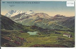 Hospice du Simplon et Lac de Rotelsch - Litho