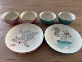 Schönes Kindergeschirr  Bloomingville Porzellan
