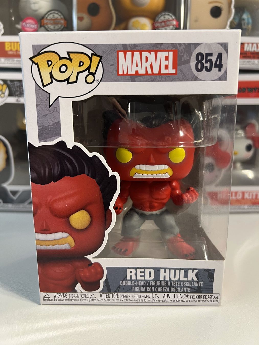 Funko Statuette: Funko POP! Marvel Red Hulk Edition Limitée – Nuovo e nell'imballaggio originale da Le Mouret venduto da perfectbijou