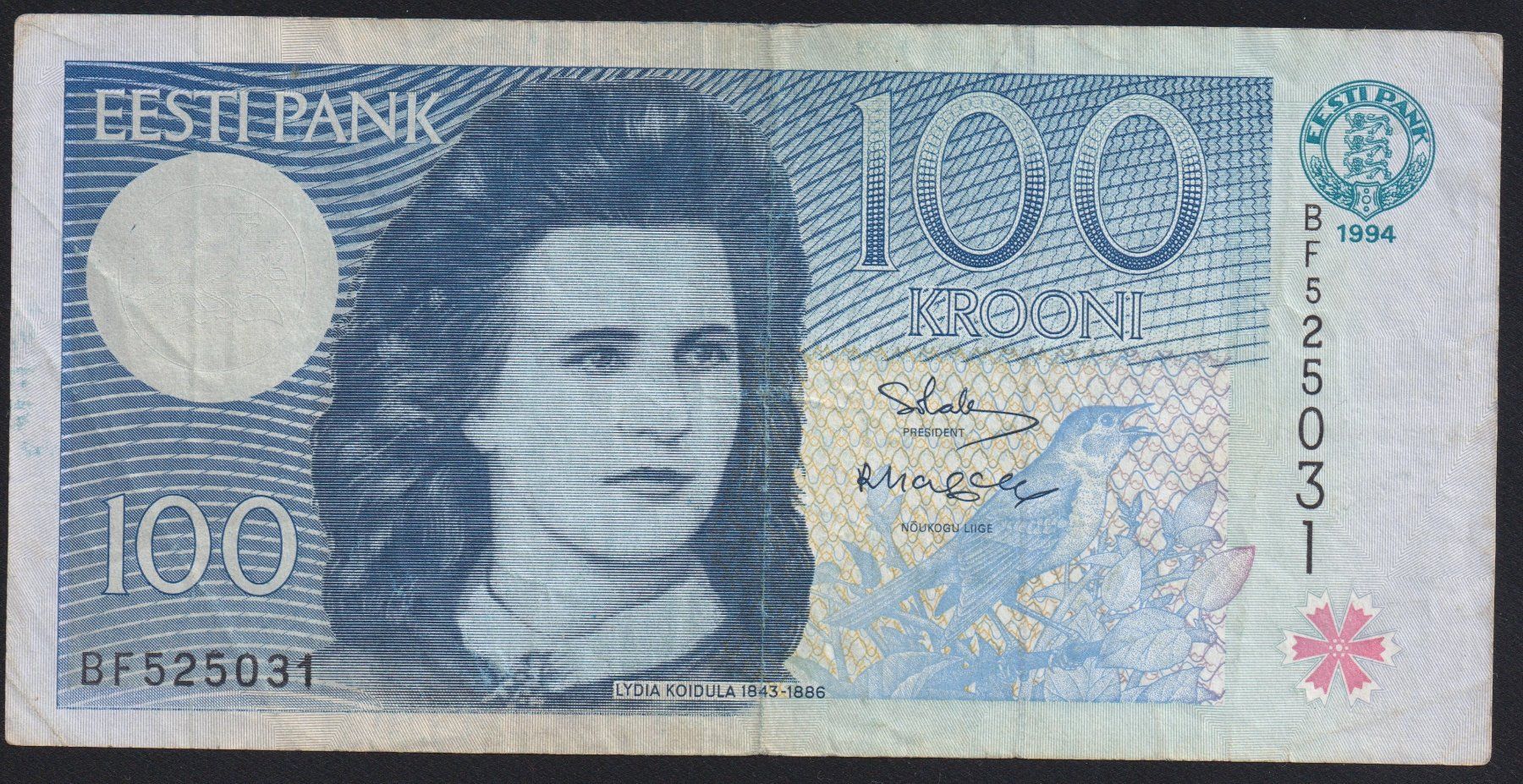 Banconote: Estland 100 Krooni 1994 – Usato da Brugg AG venduto da banknoten_muesli