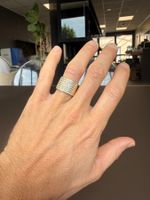 Breiter Vintage Ring 750 Gelbgold Diamanten / Anello oro