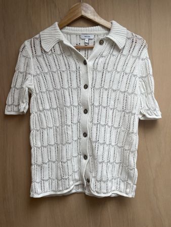 Reiss polo shirt in crochet size s