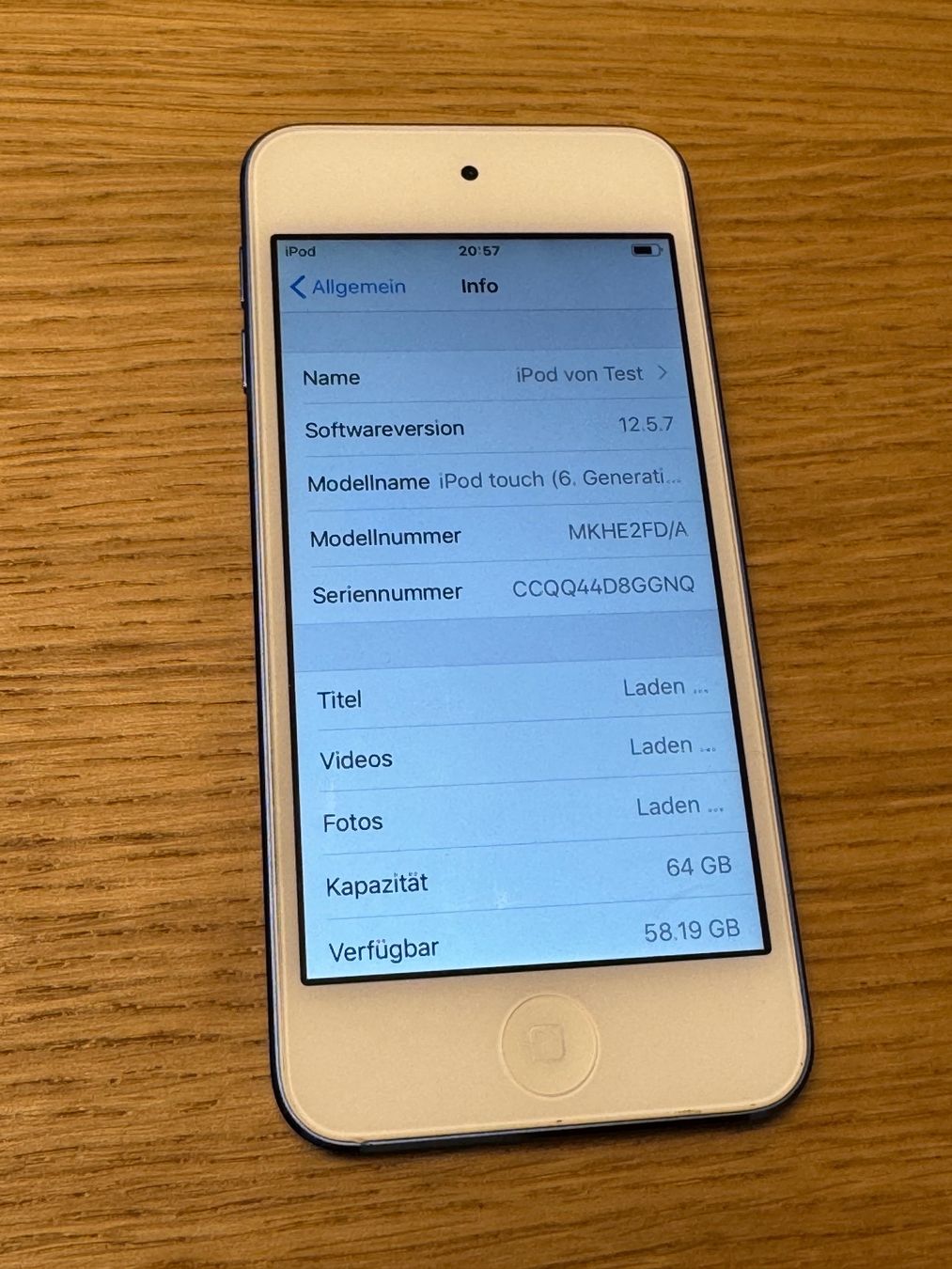 Apple Lettore multimediale portatile: iPod Touch 6th gen – Usato da Zollikofen venduto da lagavulin03 2