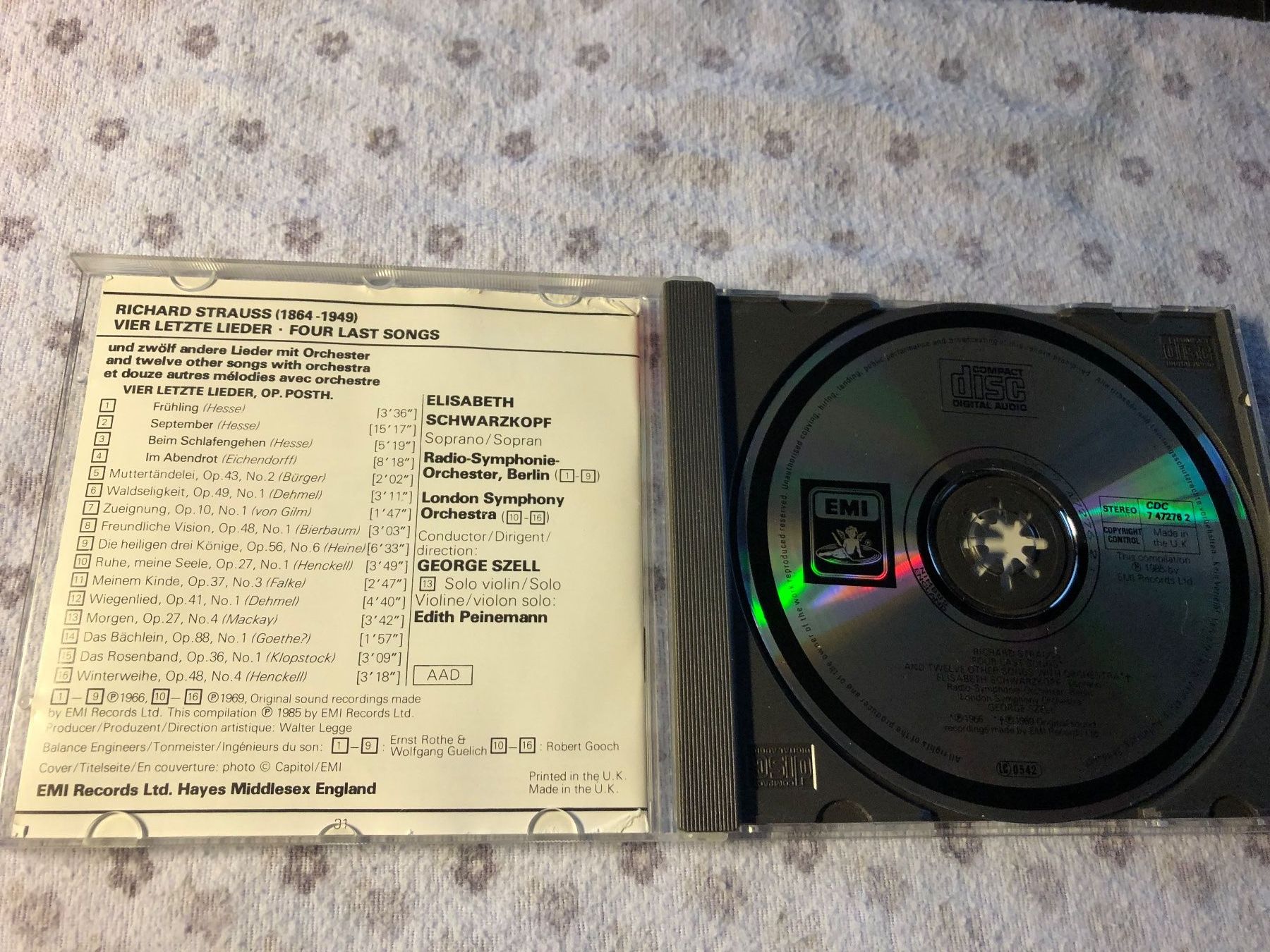 CD: Richard Strauss: Vier letzte Lieder - CD – Usato da Schübelbach venduto da Bemafaja 2