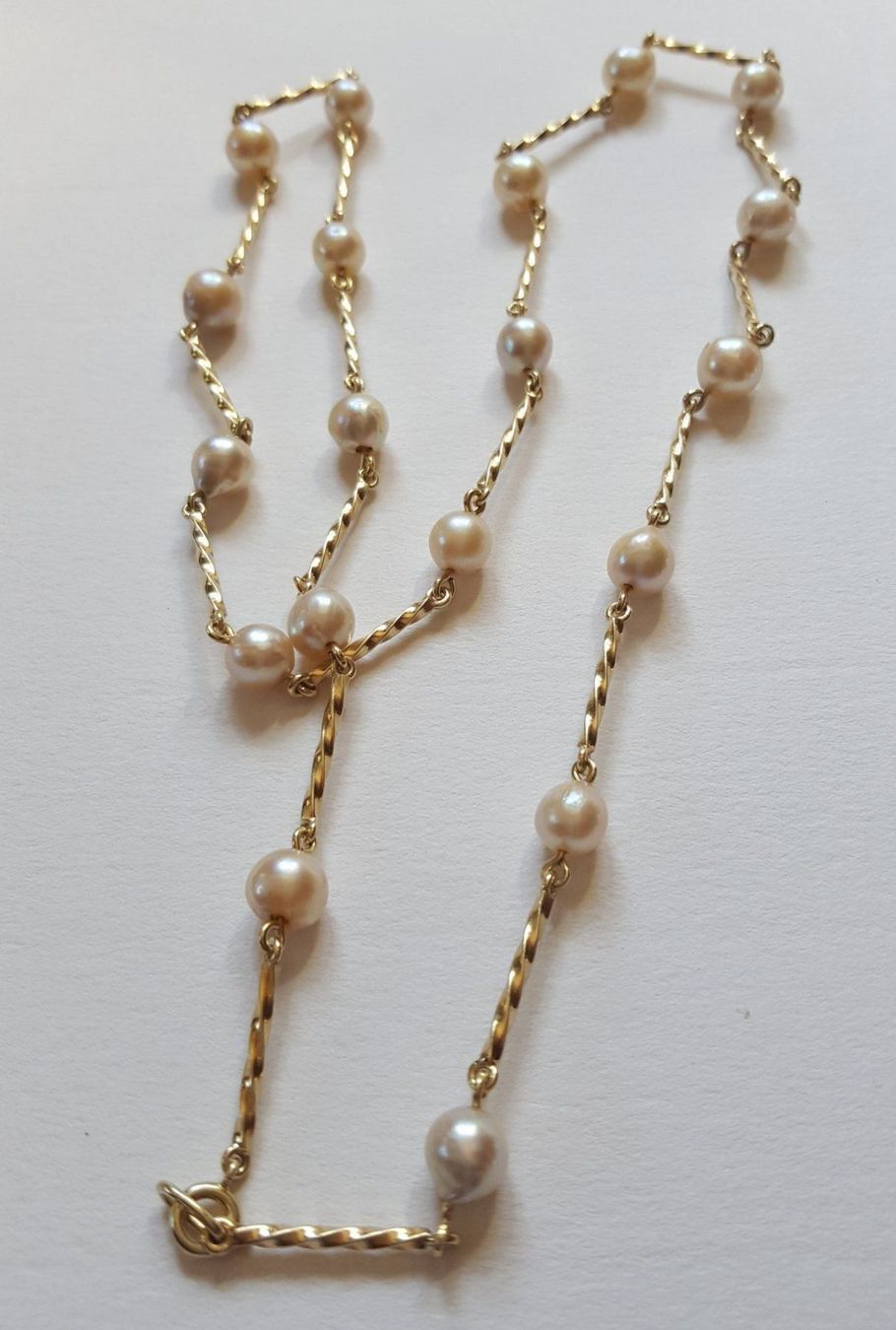 Catenine: Massiv 585 Gold Kette mit Perlen – Usato da Wald ZH venduto da Aniade 6