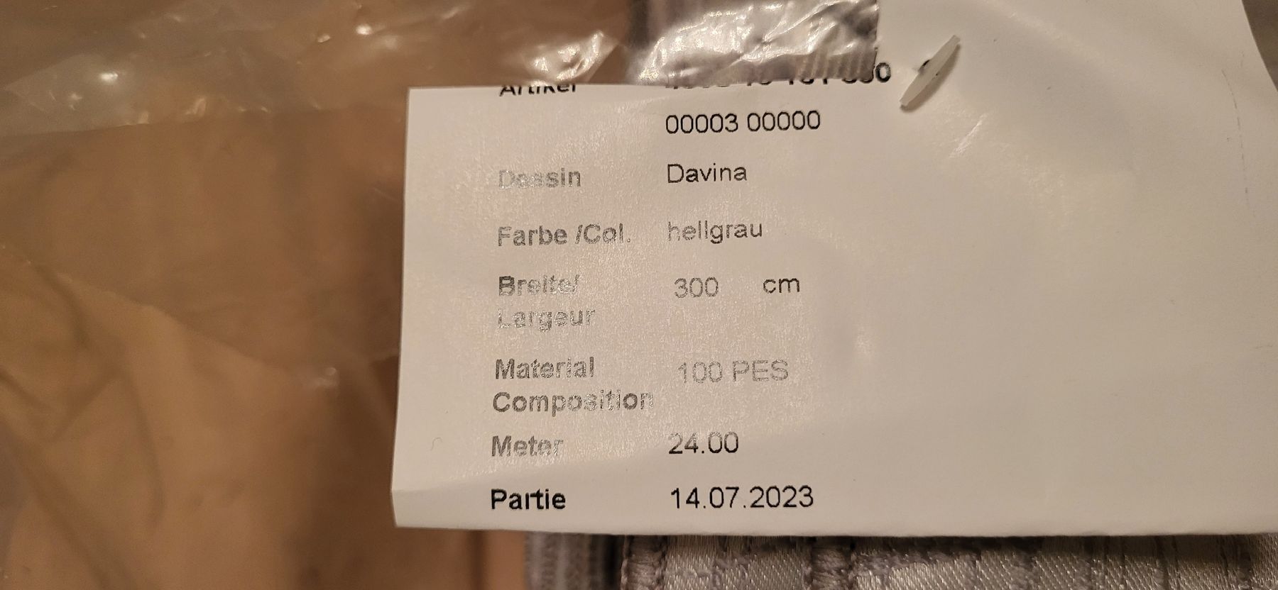 Stoffe: Stoff grau 24 m. x 300 cm neu! – Neu und originalverpackt aus Wangen ZH von Macle 1